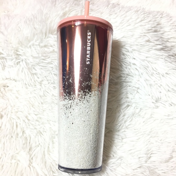 Starbucks Cascading Glitter Rose Gold Tumbler - Picture 2 of 3